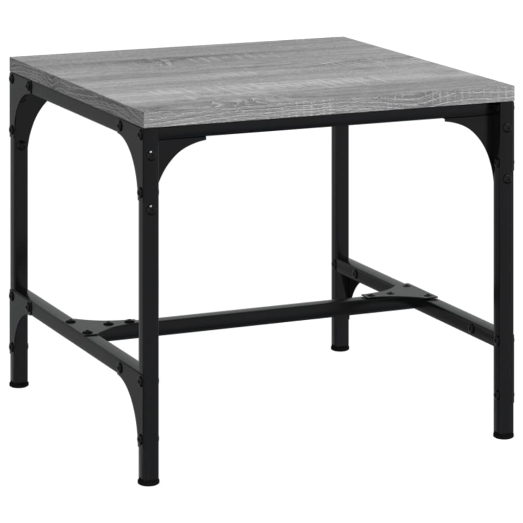Bijzettafels Bewerkt Hout Eiken 2 40 x 40 x 35 cm Grijs sonoma