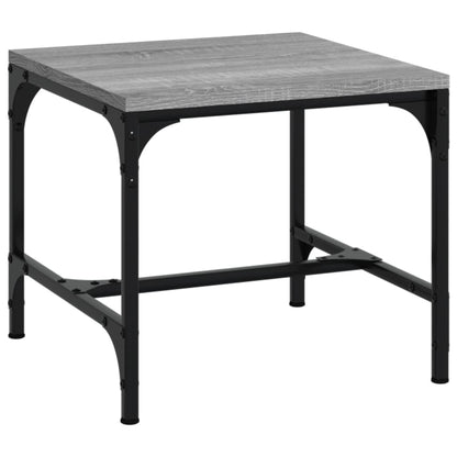 Bijzettafels Bewerkt Hout Eiken 2 40 x 40 x 35 cm Grijs sonoma