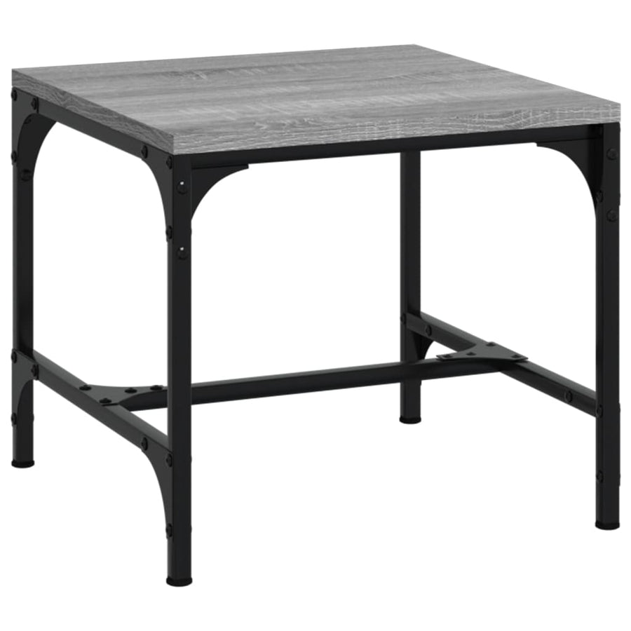 Bijzettafels Bewerkt Hout Eiken 2 40 x 40 x 35 cm Grijs sonoma