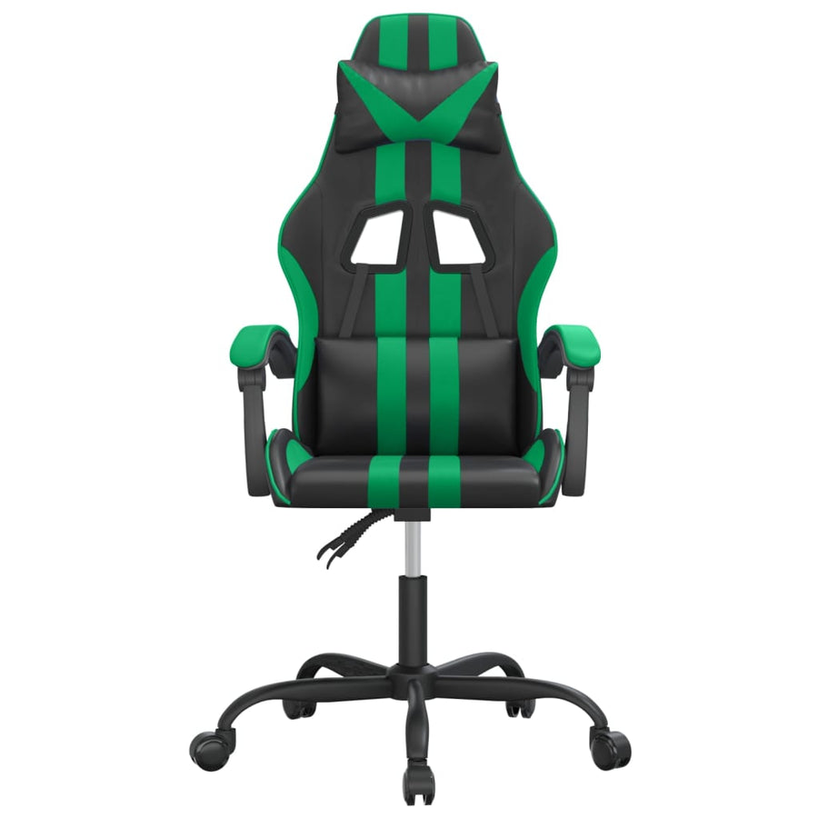 Gamestoel Draaibaar Kunstleer Zwart En Groen