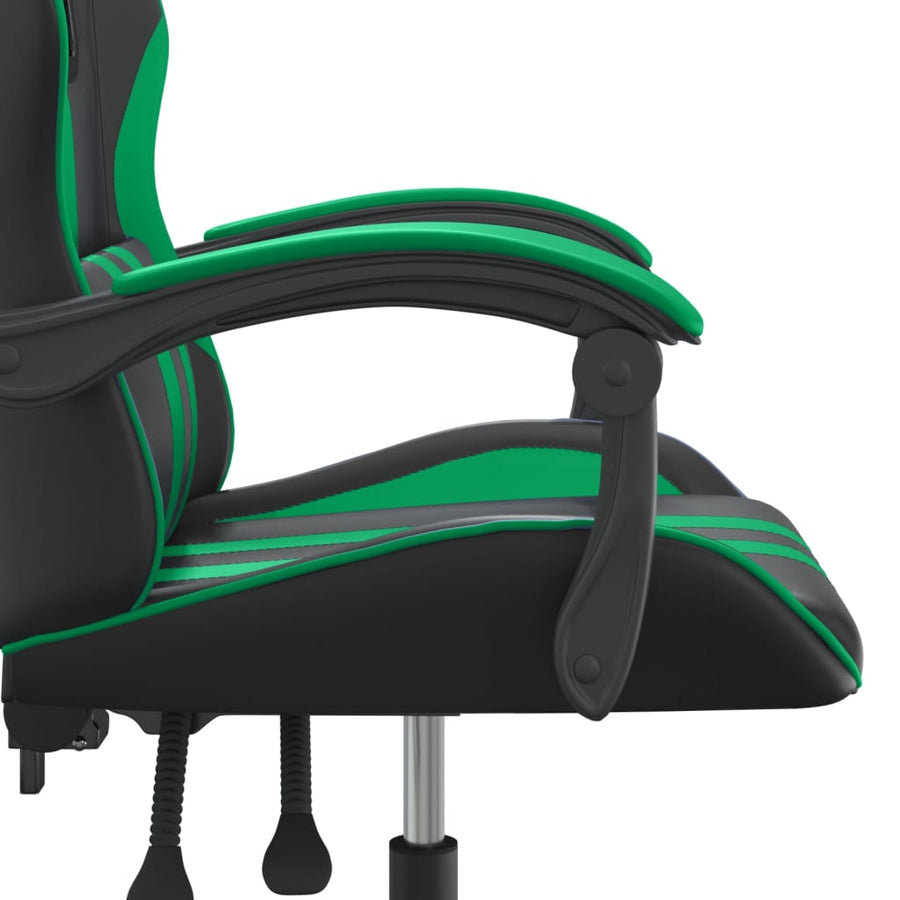 Gamestoel Draaibaar Kunstleer Zwart En Groen