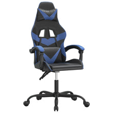 Gamestoel Draaibaar Kunstleer Zwart En Blauw