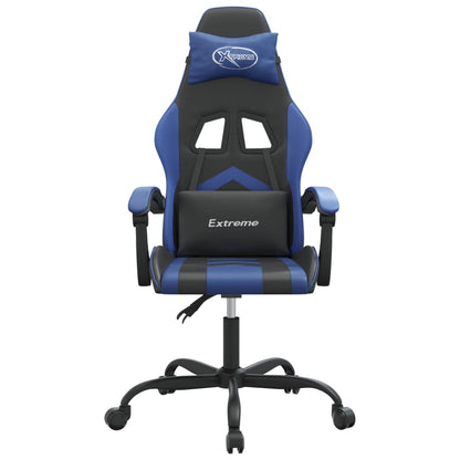 Gamestoel Draaibaar Kunstleer Zwart En Blauw