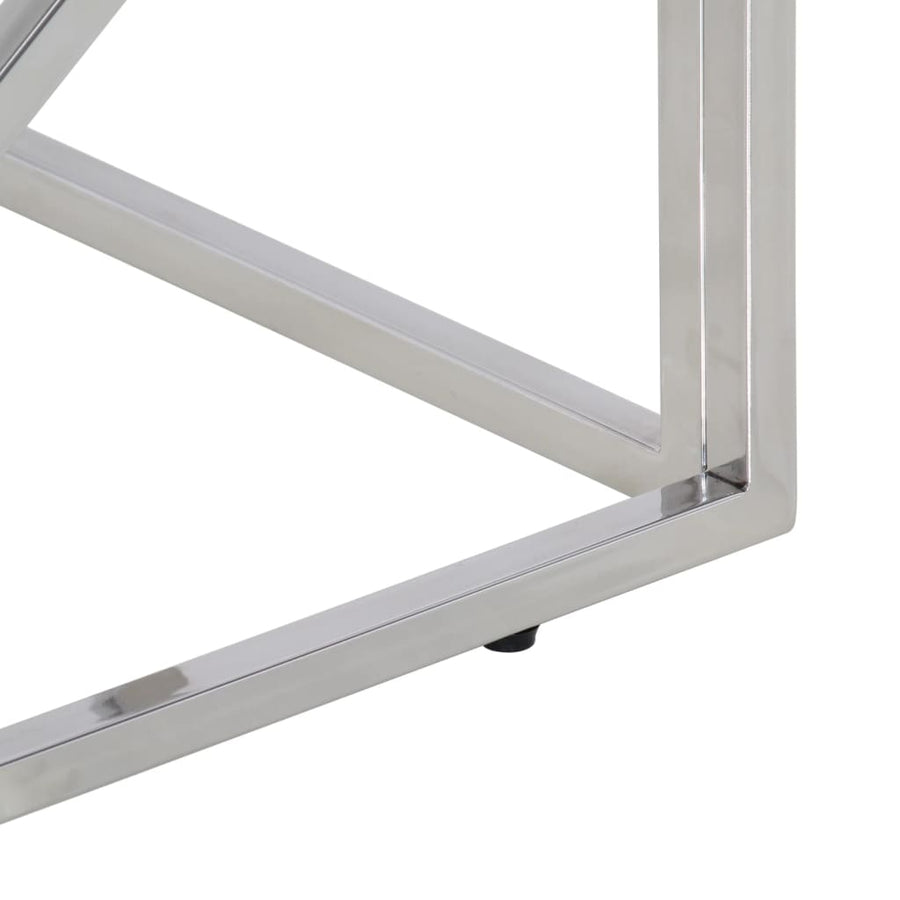 Salontafel Roestvrij Staal En Gerecycled Hout Kleurig Zilver massief gerecycled hout