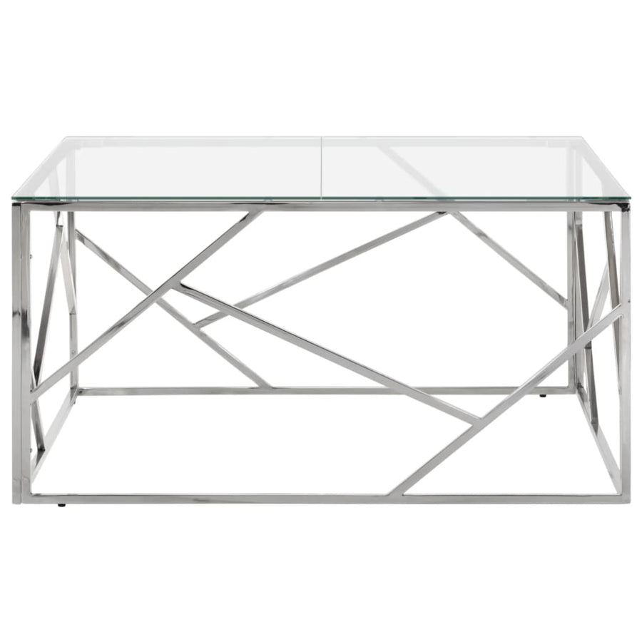 Salontafel Roestvrijstaal En Gehard Kleurig Zilver