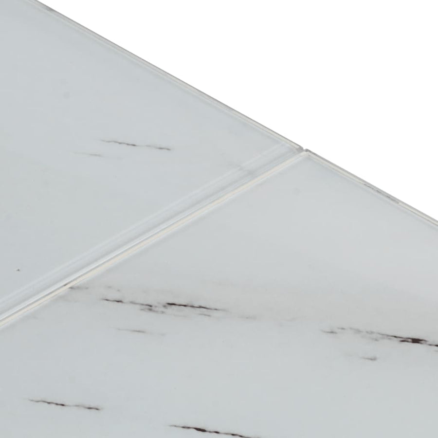 Salontafel Roestvrijstaal En Gehard Kleurig Zilver en wit Glas