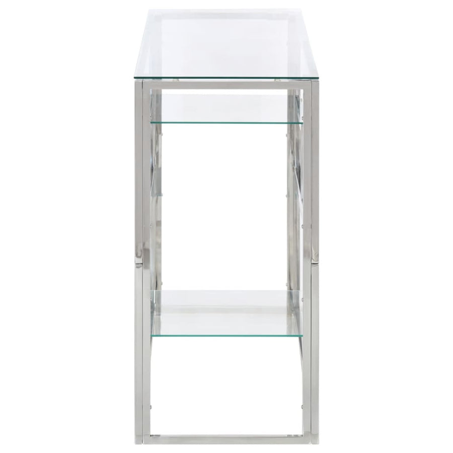 Wandtafel Roestvrijstaal En Gehard Kleurig Zilver Glas