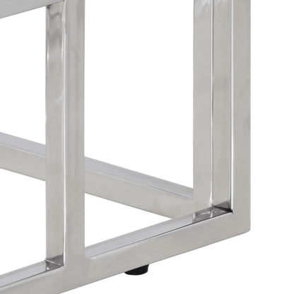 Wandtafel Roestvrijstaal En Gehard Kleurig Zilver Glas