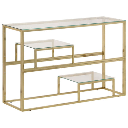 Wandtafel Roestvrijstaal En Gehard Kleurig Goud Glas