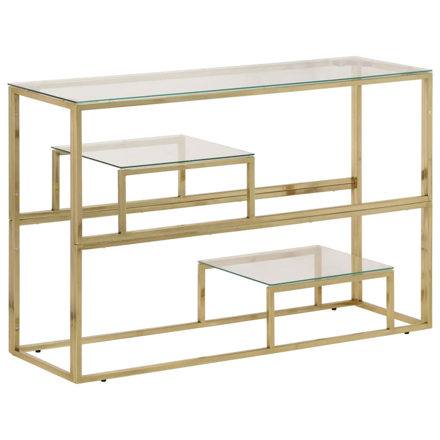 Wandtafel Roestvrijstaal En Gehard Kleurig Goud Glas