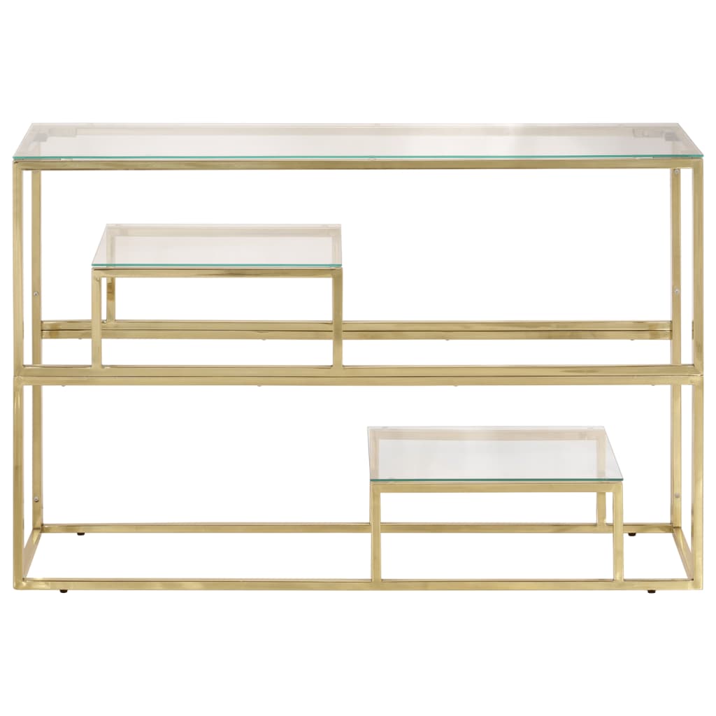 Wandtafel Roestvrijstaal En Gehard Kleurig Goud Glas