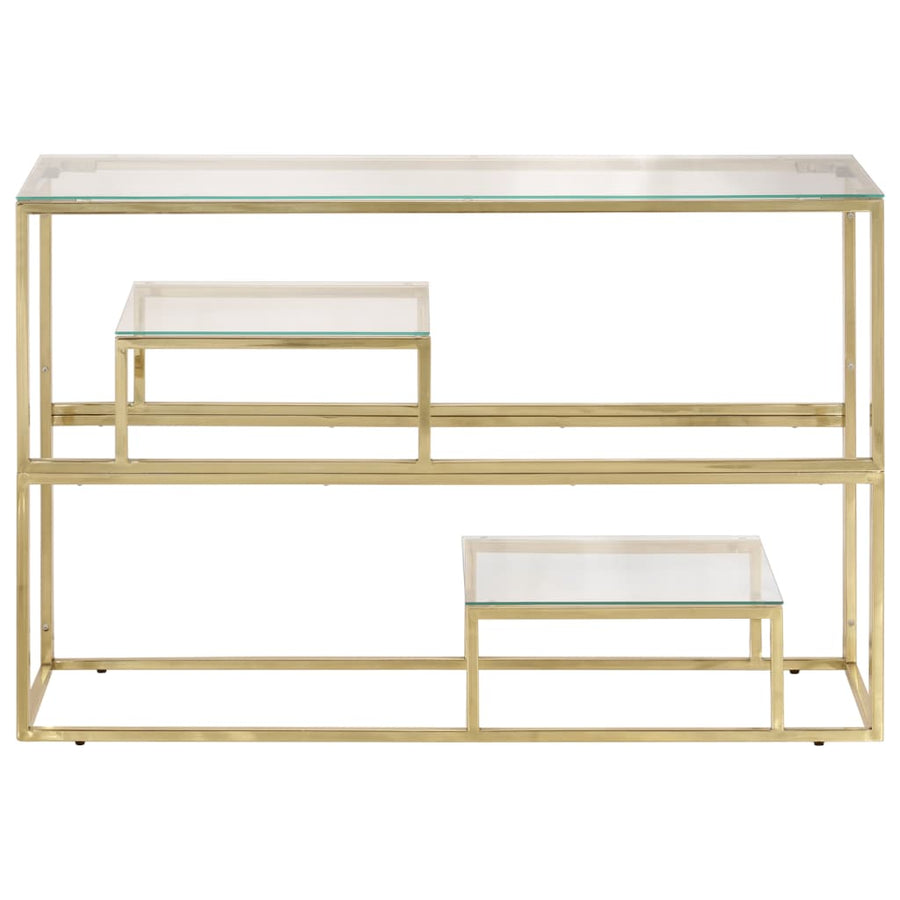 Wandtafel Roestvrijstaal En Gehard Kleurig Goud Glas