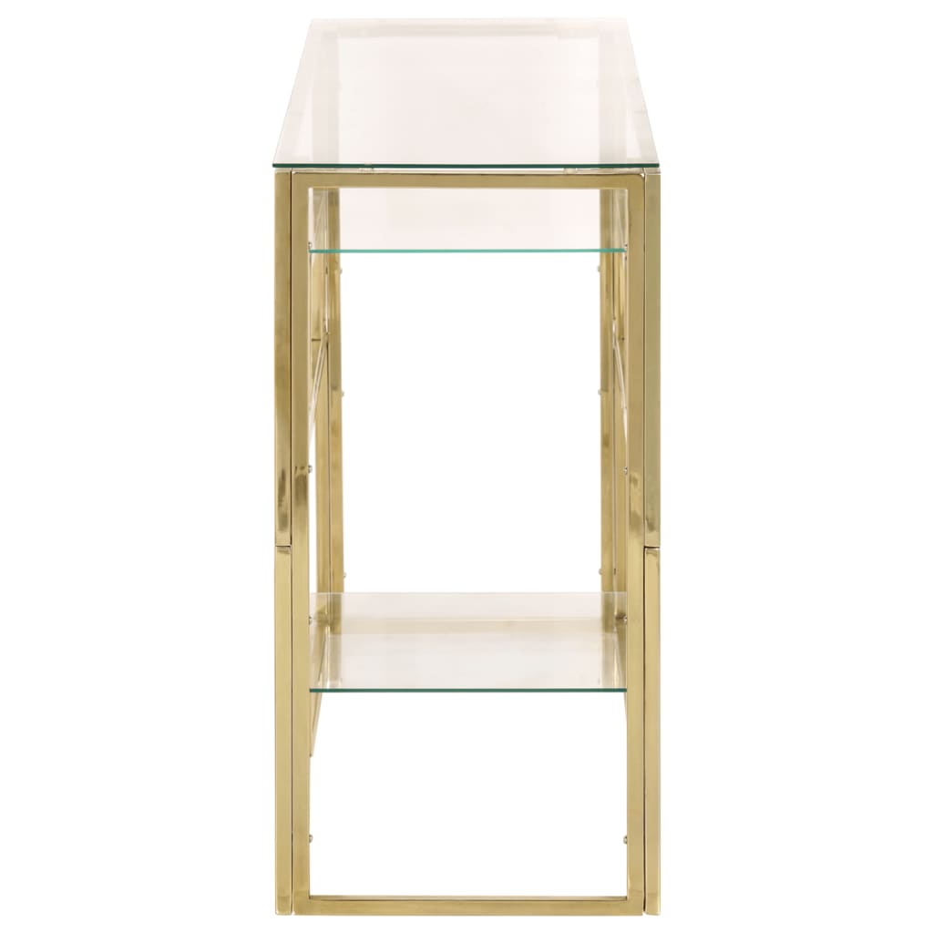 Wandtafel Roestvrijstaal En Gehard Kleurig Goud Glas