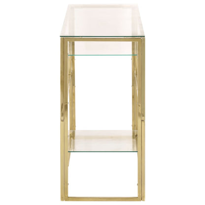 Wandtafel Roestvrijstaal En Gehard Kleurig Goud Glas