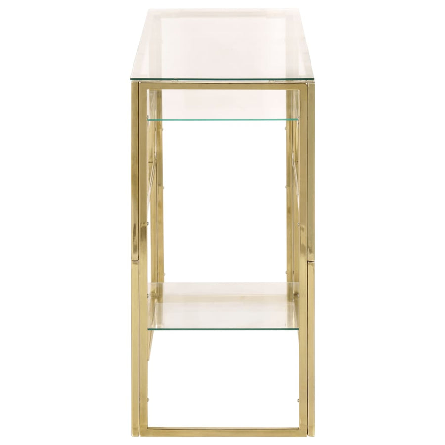 Wandtafel Roestvrijstaal En Gehard Kleurig Goud Glas