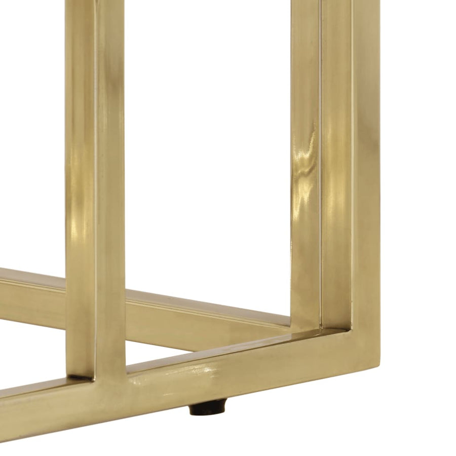 Wandtafel Roestvrijstaal En Gehard Kleurig Goud Glas
