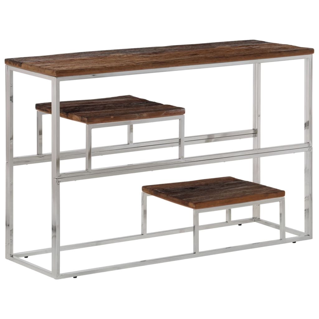 Wandtafel Roestvrij Staal En Kleurig Zilver Massief bielshout