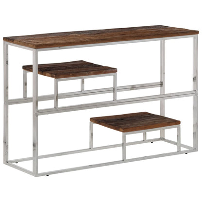 Wandtafel Roestvrij Staal En Kleurig Zilver Massief bielshout