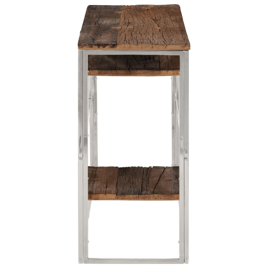Wandtafel Roestvrij Staal En Kleurig Zilver Massief bielshout