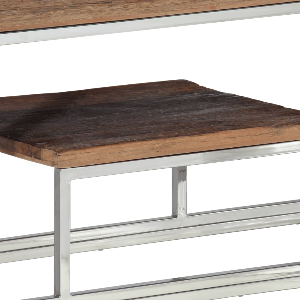 Wandtafel Roestvrij Staal En Kleurig Zilver Massief bielshout