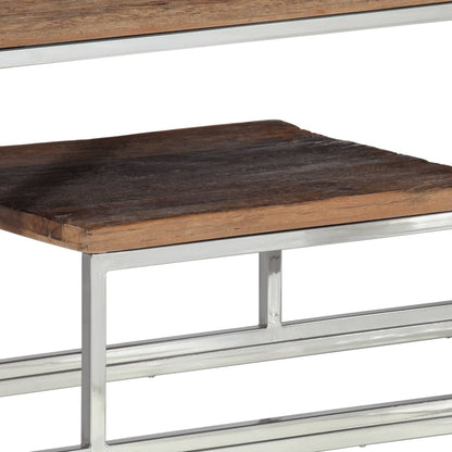 Wandtafel Roestvrij Staal En Kleurig Zilver Massief bielshout