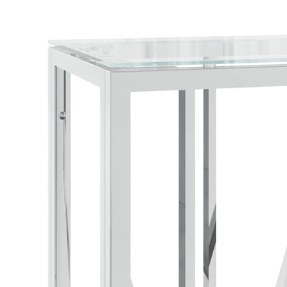 Wandtafel 110X30X70 Cm Roestvrij Staal En Glas