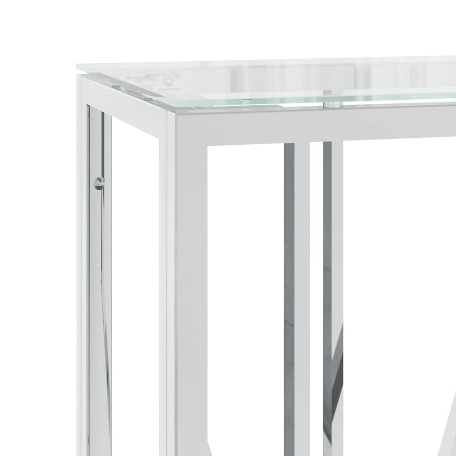 Wandtafel 110X30X70 Cm Roestvrij Staal En Glas