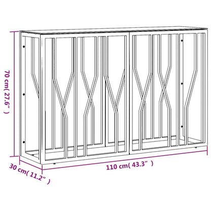 Wandtafel 110X30X70 Cm Roestvrij Staal En Glas
