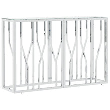 Wandtafel 110X30X70 Cm Roestvrij Staal En Glas Zilverkleurig