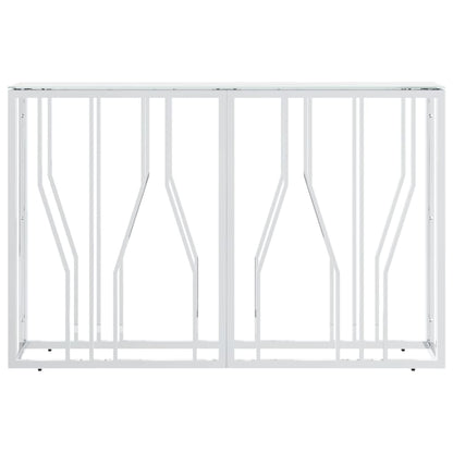 Wandtafel 110X30X70 Cm Roestvrij Staal En Glas Zilverkleurig