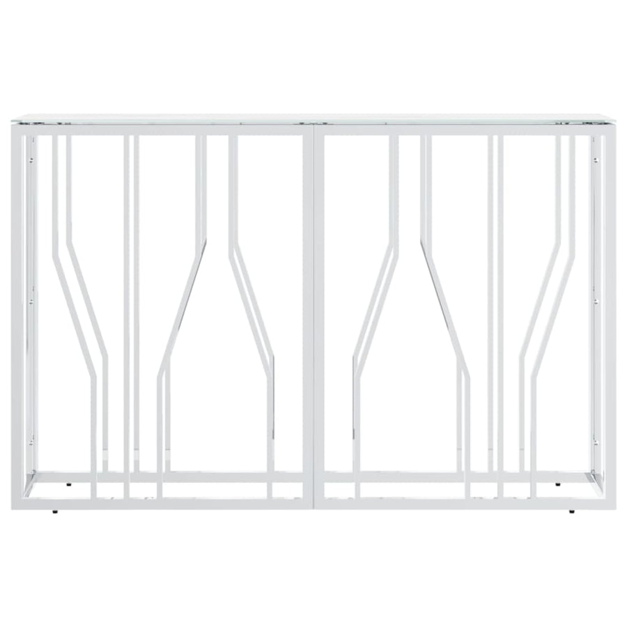 Wandtafel 110X30X70 Cm Roestvrij Staal En Glas Zilverkleurig