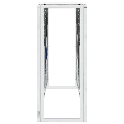 Wandtafel 110X30X70 Cm Roestvrij Staal En Glas Zilverkleurig