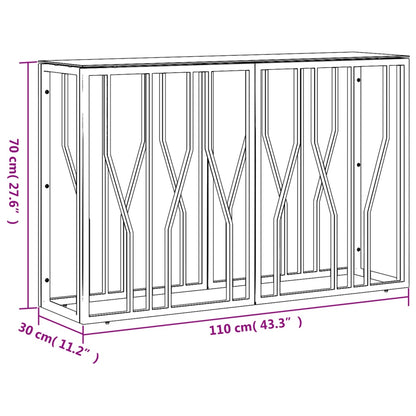 Wandtafel 110X30X70 Cm Roestvrij Staal En Glas Zilverkleurig