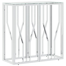 Wandtafel 70X30X70 Cm Roestvrij Staal En Zilver Glas