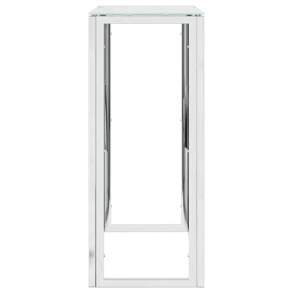 Wandtafel 70X30X70 Cm Roestvrij Staal En Zilver Glas