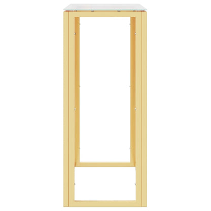 Wandtafel 70X30X70 Cm Roestvrij Staal En Glas Goudkleurig