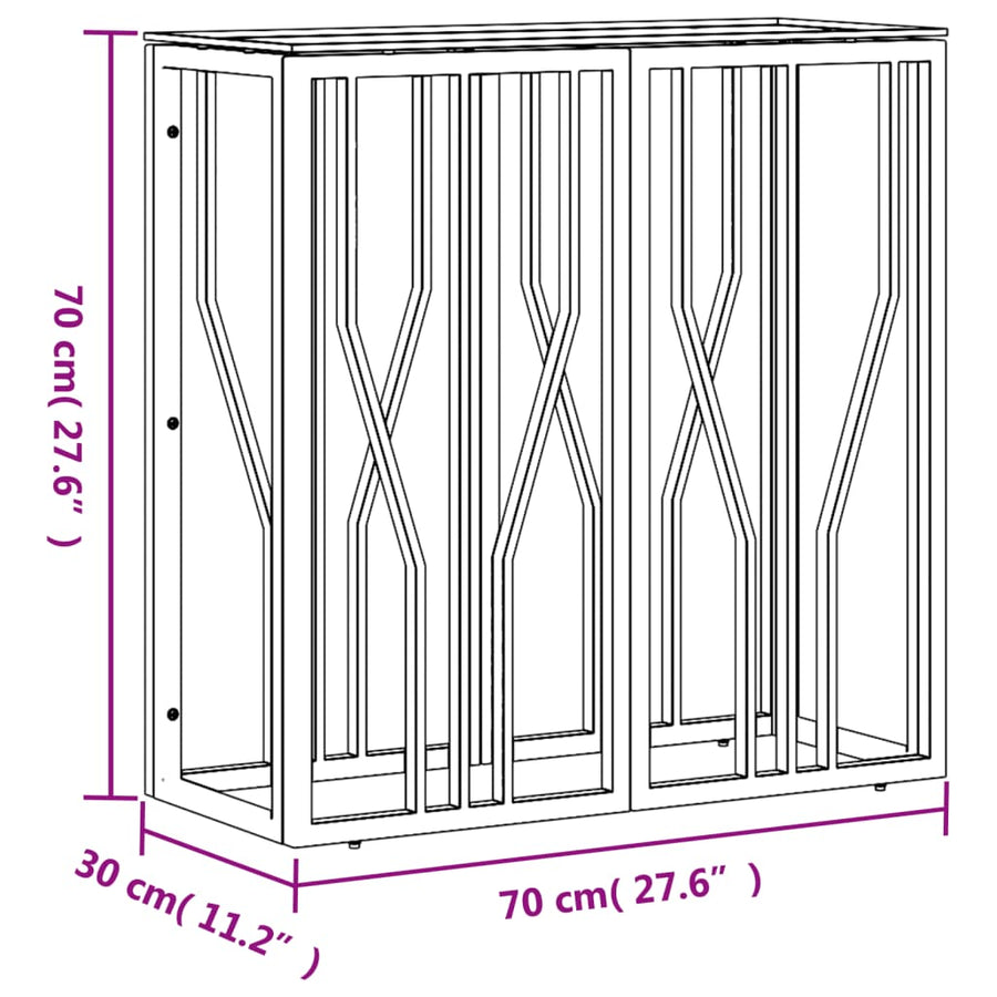 Wandtafel 70X30X70 Cm Roestvrij Staal En Glas Zilverkleurig 1 Zilver en wit