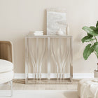 Wandtafel 70x30x70 cm roestvrij staal glas