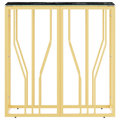 Wandtafel 70X30X70 Cm Roestvrij Staal En Glas Goudkleurig