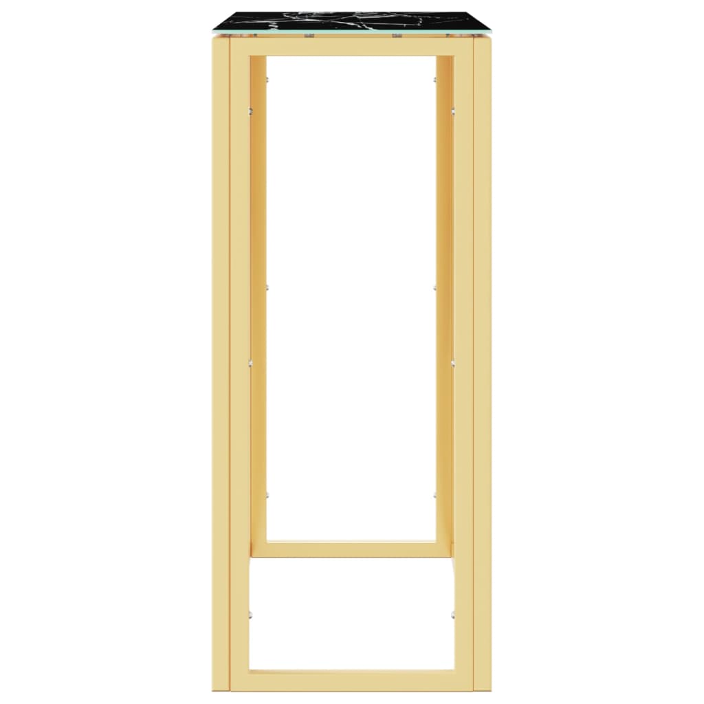 Wandtafel 70X30X70 Cm Roestvrij Staal En Glas Goudkleurig