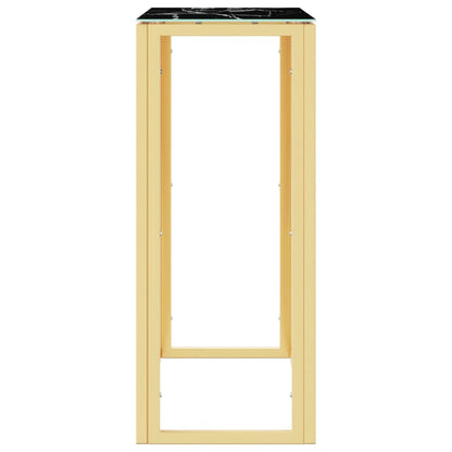 Wandtafel 70X30X70 Cm Roestvrij Staal En Glas Goudkleurig