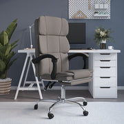 Kantoorstoel verstelbaar stof taupe 63x56x112-122 cm