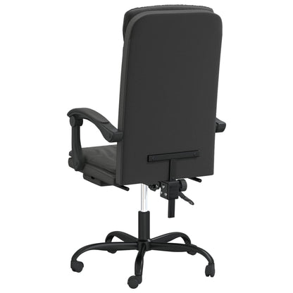 Kantoorstoel verstelbaar fluweel zwart