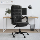 Kantoorstoel verstelbaar fluweel zwart 63x56x112-122 cm