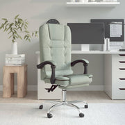 Kantoorstoel massage 63x56x112.5-122 cm fluweel lichtgrijs