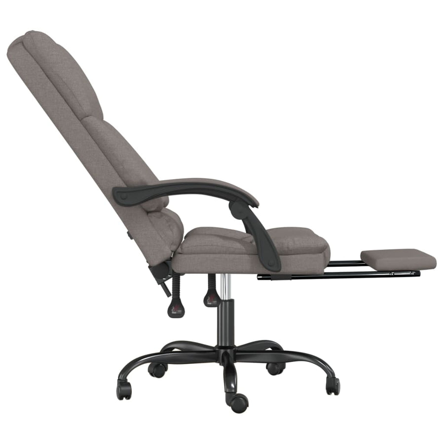 Kantoorstoel massage verstelbaar stof taupe