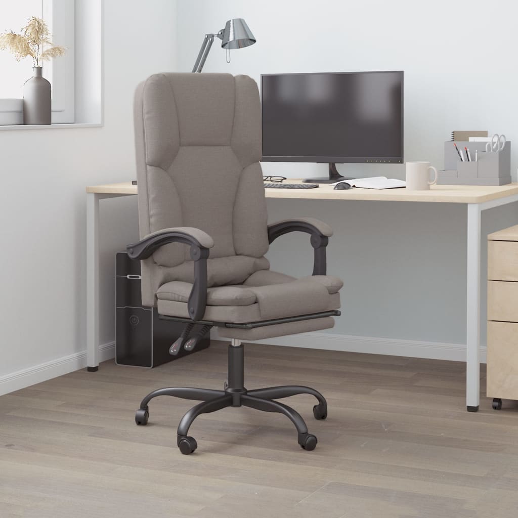 Kantoorstoel massage verstelbaar stof taupe