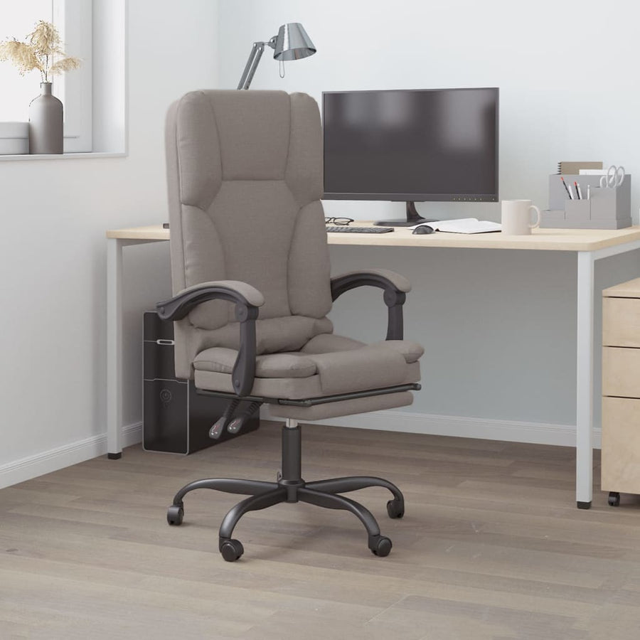 Kantoorstoel massage verstelbaar stof taupe