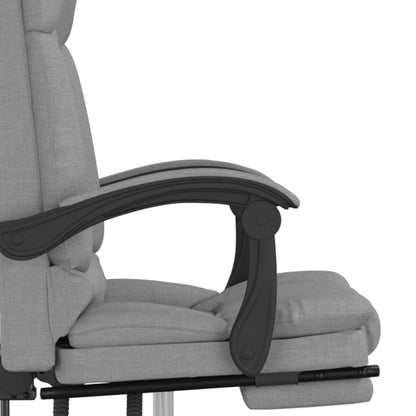 Kantoorstoel massage verstelbaar stof lichtgrijs