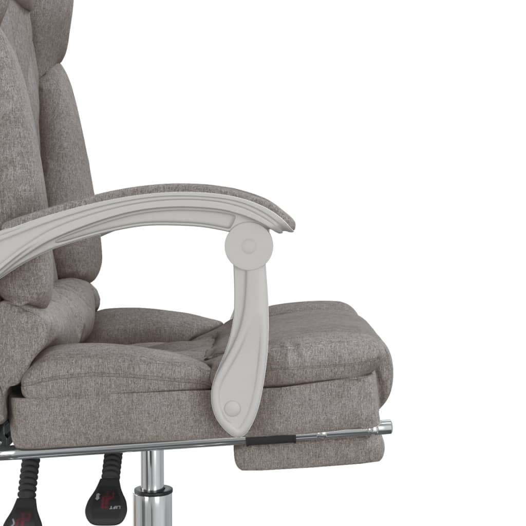 Kantoorstoel massage verstelbaar stof taupe